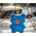thumbnail image 3 of Keychain Crochet Animals Keychain,Funny Ugly Monster,Collectible（Keychain -Screaming Monster (Blue), 3 of 5