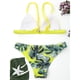 thumbnail image 3 of Augper Women Swimwear Bikini Set Print Leaves Push-Up Padded Bathing Swimsuit Beachwear, 3 of 5