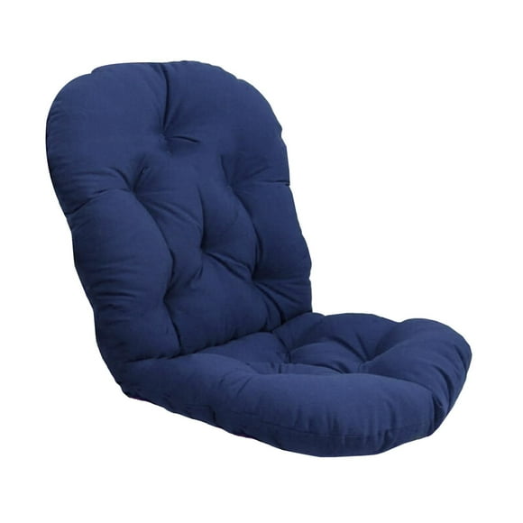 Solid Outdoor Polyester Rocker Cushion, 48" x 24", Rattan Wicker Rocking Cushion Blue (Only Cushion No Chair)
