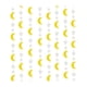 thumbnail image 2 of Guirnalda de papel con estrellas y lunas brillantes plateadas y doradas para el porche (Eid Mubarak) 4m Oro Plata, 2 of 8