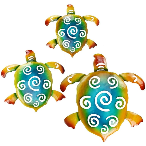 YHDSN Metal Sea Life Wall Decor Turtle Beach Theme Art Decorations