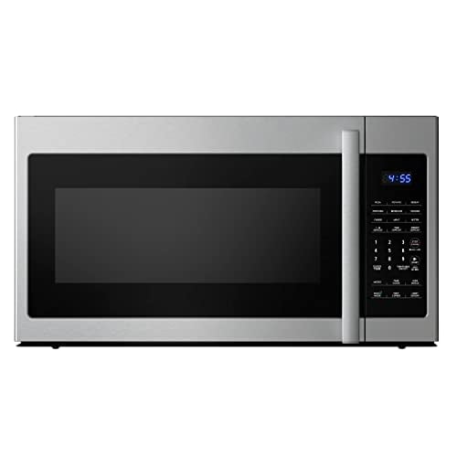 Galanz GLOMJA17S2B-10 Microondas sobre la estufa, Modo de ahorro de energía/ECO, Cocción exprés en 30 segundos, 9 programas de cocción automática, 1000 W/120 V, 1.7 pies cúbicos, Acero inoxidable