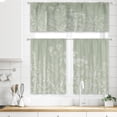 thumbnail image 3 of Sage Green Floral Wildflower Valances Kitchen Curtains Short Small Rustic Botanical Leaves Vintage Flower Herb Rod Pocket Farmhouse Bedroom Living Room Treatment Fabric 1 Panel 52Wx18H Inch, 3 of 4