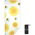 thumbnail image 2 of Bees and Yellow Flowers Beach Towel 30" x 60", Quick Dry Bath Towel Super Absorbent Lightweight Travel Towel for Beach Yoga Swim Sport Camping Holiday, 2 of 7