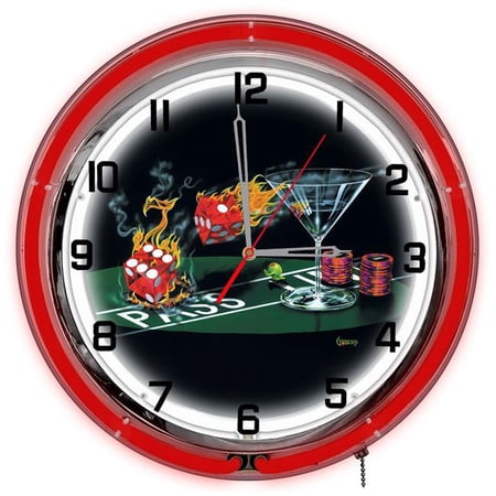 Praying For Seven 18 ft. Neon Clock 18in.
