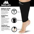 thumbnail image 2 of Mojo Compression Socks Footless for Men & Women (3 Pairs) 20-30mmHg Black, 7X-Large, 2 of 5