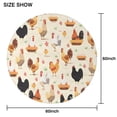 thumbnail image 6 of Beige Chicken Cartoon Pattern Round Tablecloth 60"x60",Wrinkle Wipeable Table Cloth for Kitchen Dining Room Picnic Patio Party, 6 of 6