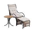 thumbnail image 6 of S-HOME 3 Pieces Wicker Patio Conversation Set with Cushions, Lounge Chair, Table, and Ottoman for Outdoor Spaces，Beige,Black+Natural, 6 of 11