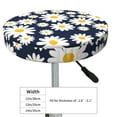 thumbnail image 2 of Daisy floral Round Bar Stool Seat Covers, Elastic Round Chair Cover Stool Seat Slipcover Bar Stool Cushions Round Pad for 12-14 inch, 2 of 5