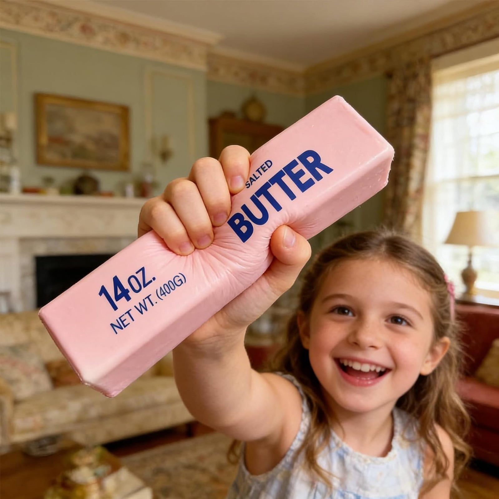 Jumbo Butter Squish Toys, 14oz Pink Taba Squish, Stress Balls, Gifts