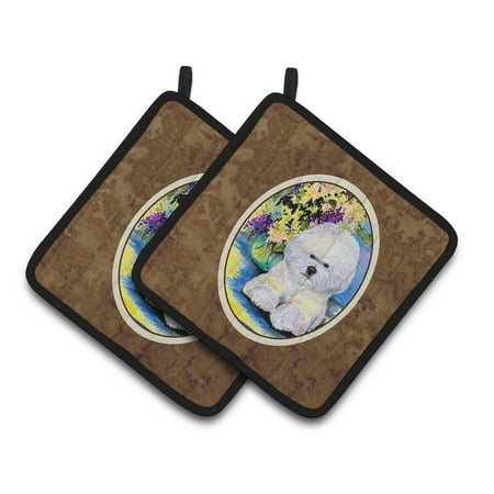 

Carolines Treasures SS8295PTHD Bichon Frise Pair of Pot Holders 7.5HX7.5W multicolor