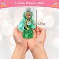 thumbnail image 4 of Little Dolls Set with Mini Princess Dolls for Girls – Princess Toy Dolls for Dollhouse –Small Doll Mini Princess Figures with Tiaras, Hair Accessories, 4 of 5