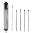 thumbnail image 4 of Trayknick 5Pcs Stainless Steel Spiral Spring Ear Picks Spoon Wax Removal Cleaner with Box, 4 of 13