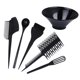 thumbnail image 1 of Kit profesional de tinte para el cabello, 6 piezas, tazón y brocha para salón y hogar, fácil de limpiar, color negro., 1 of 5