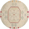 thumbnail image 1 of Ahgly Company Indoor Round Abstract Brown Abstract Area Rugs, 7' Round, 1 of 6