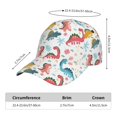 thumbnail image 2 of Fotbe Dinosaur Gorro Clásico de Béisbol, Gorra Ajustable con Broche Snapback, Gorro de Exterior de Algodón Suave, 2 of 6