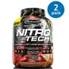 (2 Pack) MuscleTech Nitro Tech Protein Powder, Cinnamon Swirl, 4 Lb