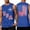 Blue, variant on Men's American Flag Tank Tops Big and Tall Sleeveless Patriotic Shirts Muscle Graphic Tank Tops Athletic Workout Tee Tops,Red 4XL