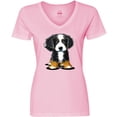 thumbnail image 3 of Inktastic Bernese Mountain Dog Women's V-Neck T-Shirt, 3 of 5