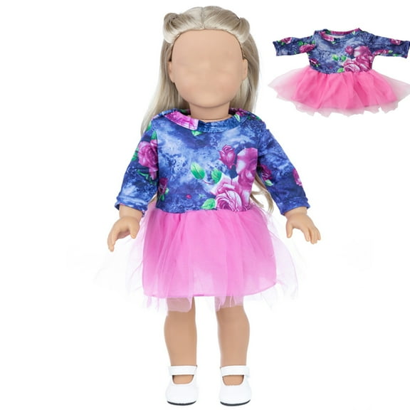 KOYPTL American Doll Clothes For 18 Inch Baby Doll,Doll Clothes Accessories With An Elegant Dress For Baby Girl Doll,Doll Clothes Use For Christmas Holiday Birthday,Gifts For Kids Girls 3  Years Old