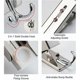 thumbnail image 4 of 304 Stainless Steel Microwave Oven Stand with Telescopic Arm Hook,Universal Folding Retractable Wall Mount Bracket Load up to 75kg for Microwave,Oven, 4 of 5