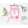 thumbnail image 3 of Darling Souvenir Pink Birthday Invitation Card Printable Elegant Fill or Write In Blank Party Invites 28 Pcs 5 x 7 Inches, 3 of 5