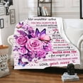 thumbnail image 6 of to My Aunt Blanket from Niece, Pink Butterfly Flower Blanket for My Aunt, Aunt Gifts from Niece, Aunt Birthday Christmas Idea Gifts, to My Aunt Super Soft Cozy Flannel Throw Blanket 50"x 60", 6 of 6