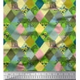 thumbnail image 1 of Soimoi Cotton Duck Fabric Leopard & Argyle Patchwork Print Fabric by The Yard 56 Inch Wide, 1 of 1