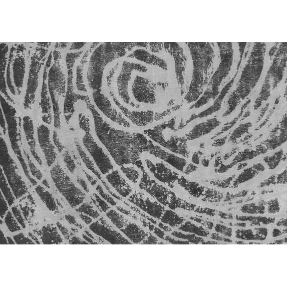 Ahgly Company Indoor Rectangle Abstract Gray Modern Area Rugs, 5' x 8'