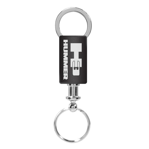Hummer H3 Logo Black Valet Key Chain