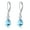 Blue, variant on Teardrop Leverback Earrings 925 Sterling Silver Rainbow CZ Crystal Dangle Earingings Drop for Women Teens Valentines Day Vintage Jewelry Gifts