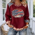 thumbnail image 2 of MuXiKeJi Clothes Women's USA 250th Anniversary Sweatshirt Patriotic American Flag Eagle Graphic Tee 1776-2026 long Sleeve Tops, 2 of 4