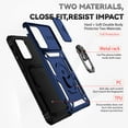 thumbnail image 2 of for Samsung Galaxy A53 5G Case, Soft TPU & Hard PC Anti-scratch Sliding Cover Full Protection Ring Stand Rotating Kickstand Holder Magnetic Shockproof Phone Case Cover for Galaxy A53 5G,Blue, 2 of 8
