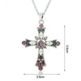 thumbnail image 5 of Hyasfey Pendant Necklace Geometric Rhinestone Pendant Europe And America Personality Decoration Colorful Women Heart Cross Necklace Jewelry Accessory, 5 of 7