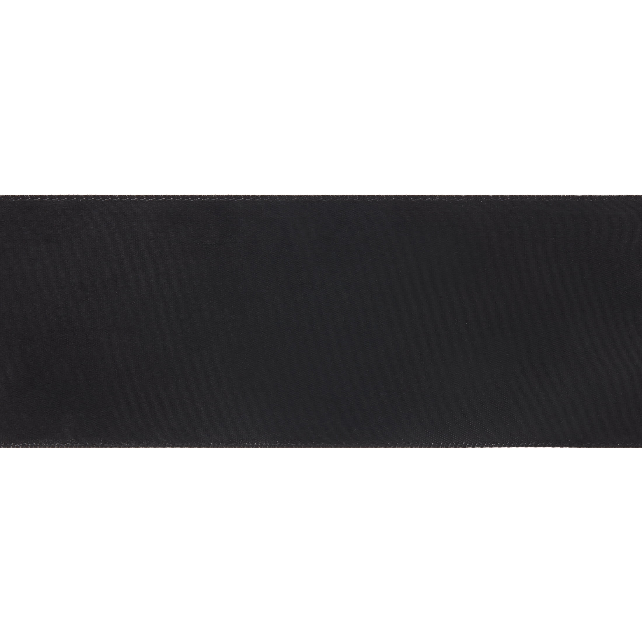 Offray Ribbon, Black 2 1/4 inch Single Face Satin Polyester Ribbon
