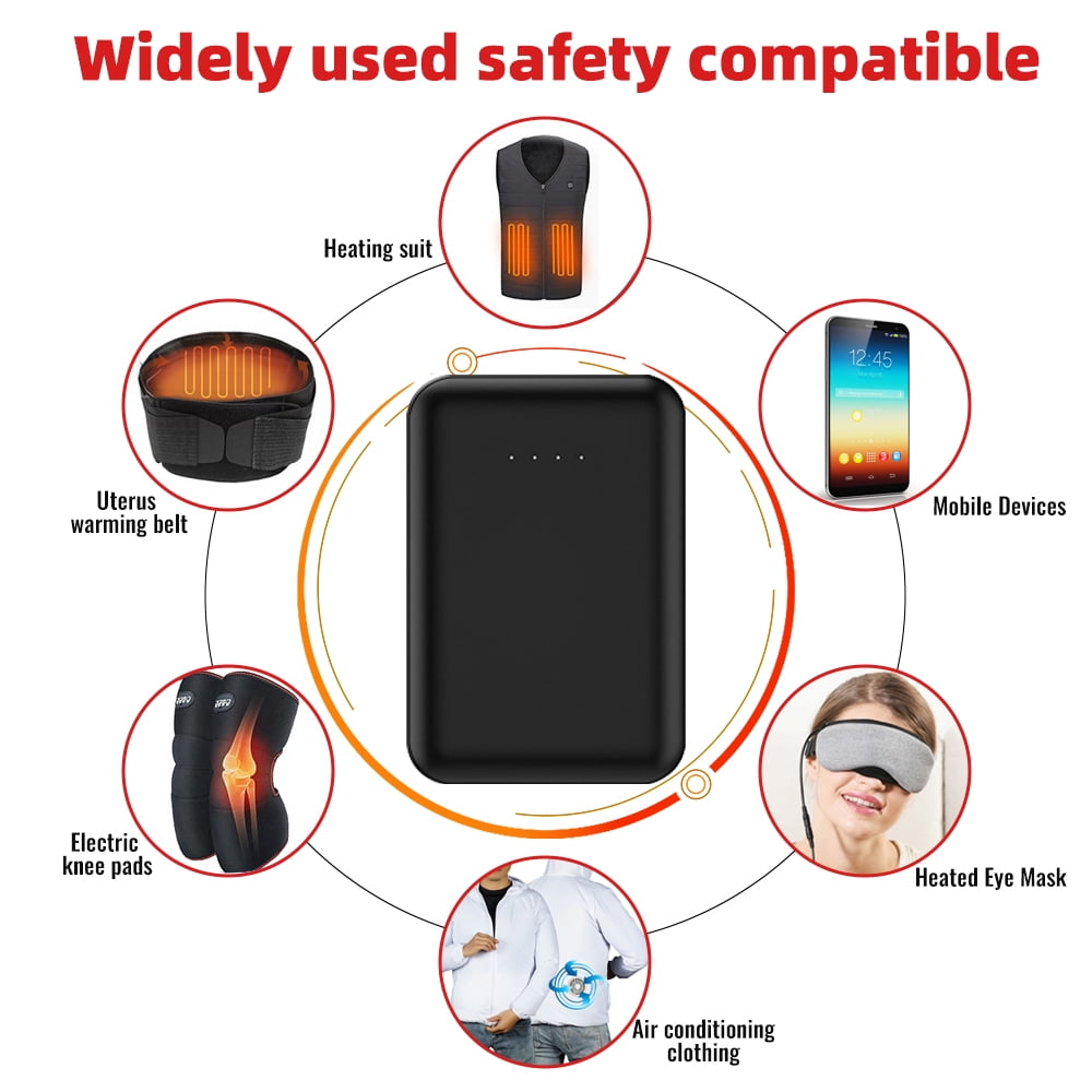MDHAND 10000mAh Power Bank Battery 5V 2A Rechargeable Charger for Heated Vests Jackets, etc. (2 Pack)