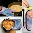 thumbnail image 5 of Yayeee Oven Mitts and Pot Holder Set of 4 Heat Resistant Kitchen Gloves Baking Hot Pad, Pink Marble Pattern, 5 of 5