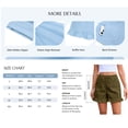 thumbnail image 6 of High Waist Women Straight Leg Ruffle Shorts Dressy Bottom, 6 of 6