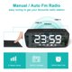 thumbnail image 5 of Reloj despertador digital LED con radio FM, pantalla de 7 pulgadas, carga USB, Negro, 5 of 9