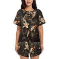 thumbnail image 1 of Fotbe Koi Fish Tranquility Conjunto de Pijama Estampado para Mujer, 2 Piezas, Ropa de Dormir con Camiseta de Manga Corta y Shorts Suaves-Large, 1 of 6