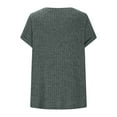 thumbnail image 5 of Uaswgudfs ​Casual Women Blouses: V-Neck Loose Fit Knit Top with Ribbed Texture & Summer Breathable Trendy Design, 5 of 5