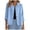 Blue, variant on Womens Cotton Linen Shirts Jacket Long Sleeve Button Down Blazer Lightweight Casual Lapel Cardigans Summer Blouses Wine for Size M