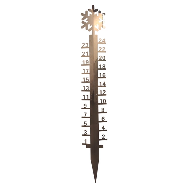 Let It Snow Decorations 24 Inch Snow Meter Hand Made Metal Outdoor Garden Snow Meter Garden Decoration