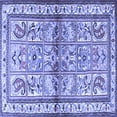 thumbnail image 1 of Ahgly Company Machine Washable Indoor Square Persian Blue Traditional Area Rugs, 4' Square, 1 of 4