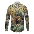thumbnail image 4 of Nueva camisa con estampado de elefante, moda de primavera y otoño, camisa hawaiana de manga larga para hombre, ropa de calle para hombre, 4 of 5