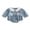Blue 1, variant on Loicainy Infant Baby Girls Bodysuit 3 6 12 18 Months Long Sleeve Henley Neck Floral Romper Casual Clothes