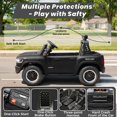 thumbnail image 5 of 24V 2 Seats Ride On Car for Kids, Licensed RAM RHO 1500 Powered Electric Car with 4 Wheels Spring Suspesion, Ride On Toy for 3-8 Year Boys & Girls with Remote Control, Horm, Siren, LED Lights, Black, 5 of 9