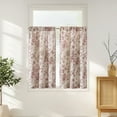 thumbnail image 3 of Curtainking Floral Kitchen Curtains Linen Cafe Curtains Red Flower 26x45 inch Length Living Room Curtains 2 Panels, 3 of 9