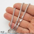 thumbnail image 3 of 925 Sterling Silver 2.5mm Franco Box Link Lobster Clasp Chain Necklace 16-30", 3 of 7