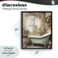 thumbnail image 4 of Stupell Industries Shabby Chic Bathroom with Floral Filled Shelves Black Floating Frame Canvas Art, 17 x 21, by Lettered and Lined, 4 of 8